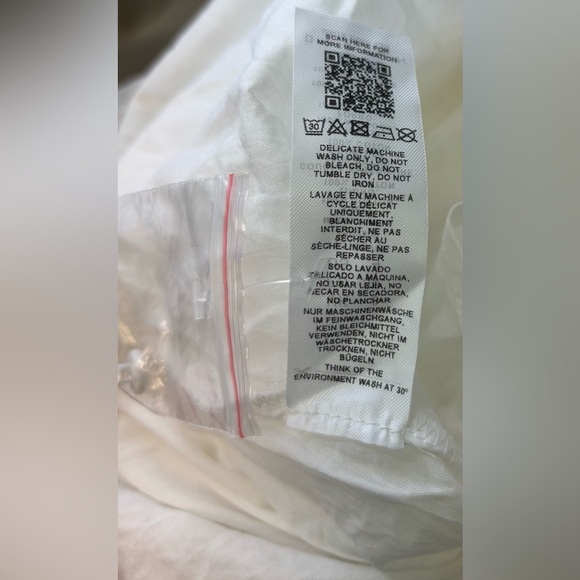 ASOS EDITION V - Neck Eyelet Midi Dress with puff sleeve in White Size 4 NWT - Picture 15 of 15